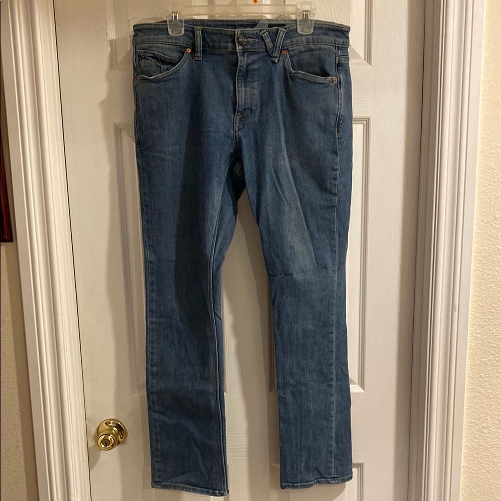 Volcom Slim Straight Vorta Blue Denim Jeans 91 CM-CA
